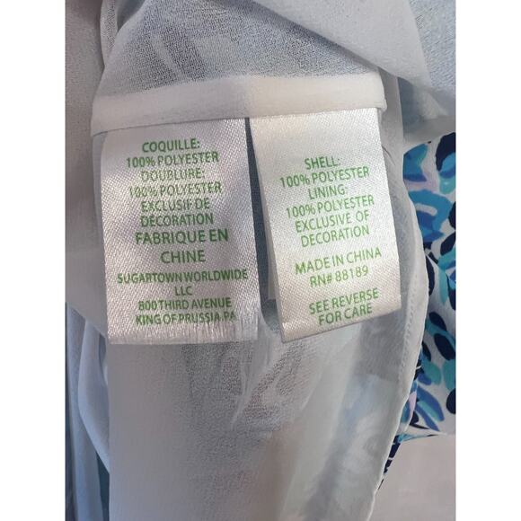 Lilly Pulitzer Size XL Long Sleeve Dress Tassels Blue Dressy Cute Preppy - Picture 4 of 6